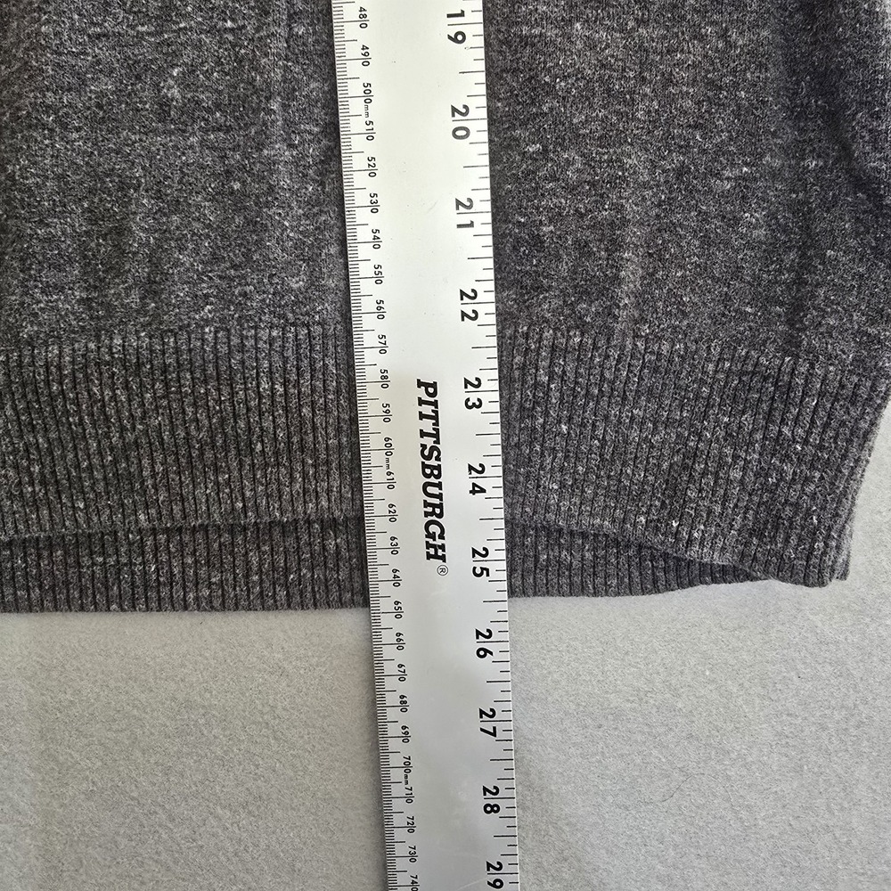 Sonoma Mens M Gray Sweater V-Neck Pullover Marled 100% Cotton Long Sleeve‎ - Picture 7 of 8